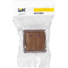 Выключатель IEK 2-клавишный для открытой установки с индикацией ВС20-2-1-ОД 10А ОКТАВА дуб - EVO21-K04-10-DC